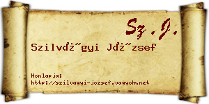 Szilvágyi József névjegykártya