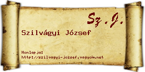 Szilvágyi József névjegykártya